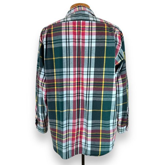 Vtg RALPH LAUREN POLO Flannel Shirt Sz XL Plaid Long Sleeve Double Pocket Button - Picture 3 of 8